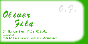 oliver fila business card